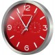 Bresser Reloj de Pared MyTime Rojo Termohigrómetro
