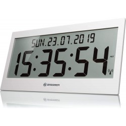 Bresser Reloj de Pared LCD Jumbo Blanco