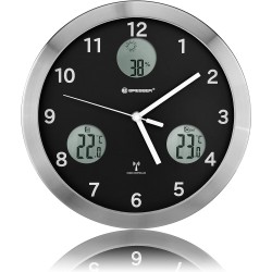 Bresser Reloj de Pared MyTime Negro datos In / Out